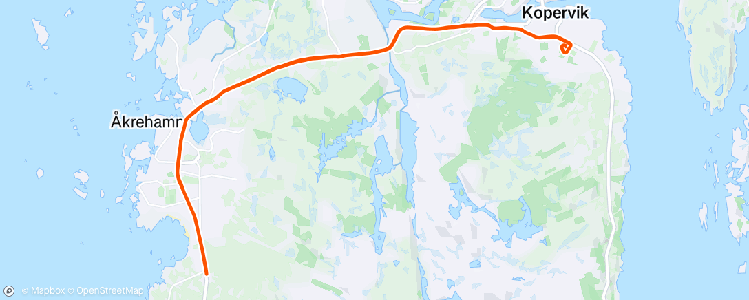 Map of the activity, Karmøy halvmaraton