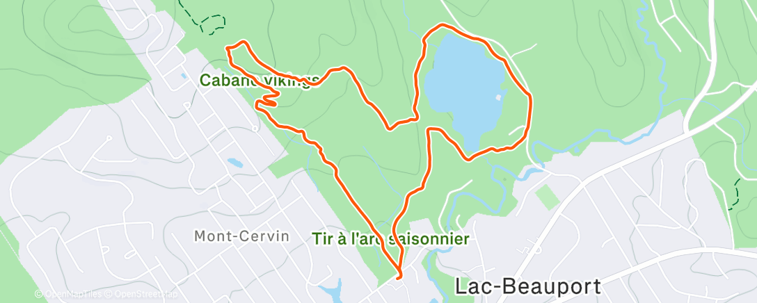 Map of the activity, Trail dans l'après-midi