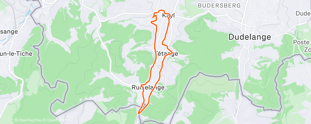 Map of the activity, Morning Run