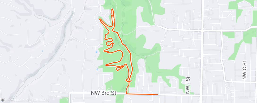 Map of the activity, Lunch Ride