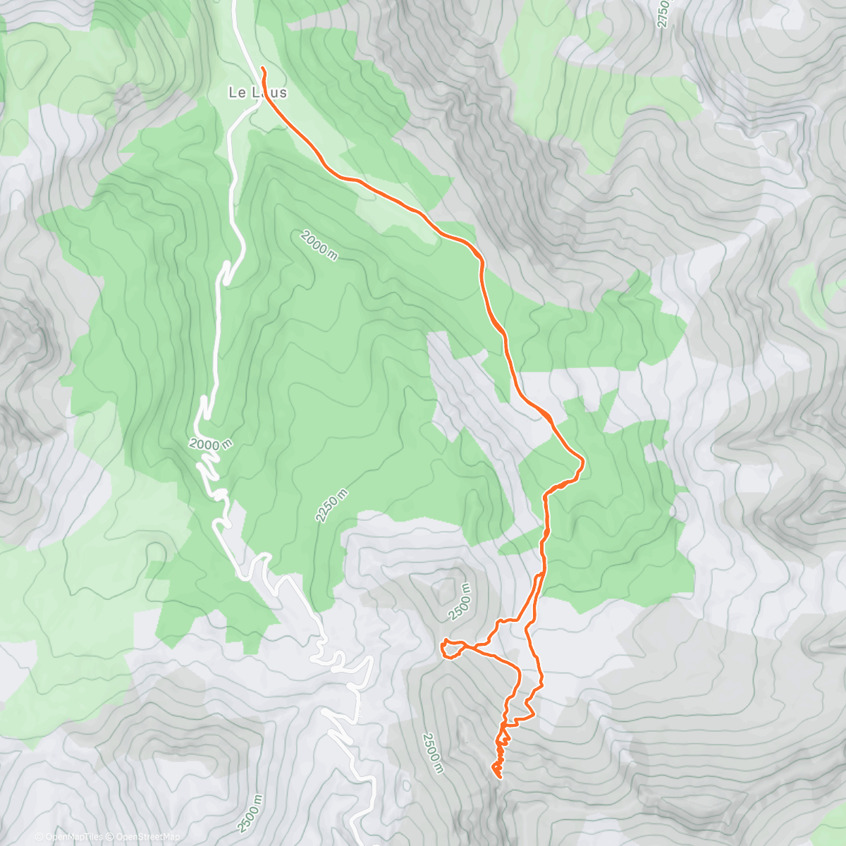 Карта физической активности (Ski de randonnée : Côte Belle et Col Perdu)