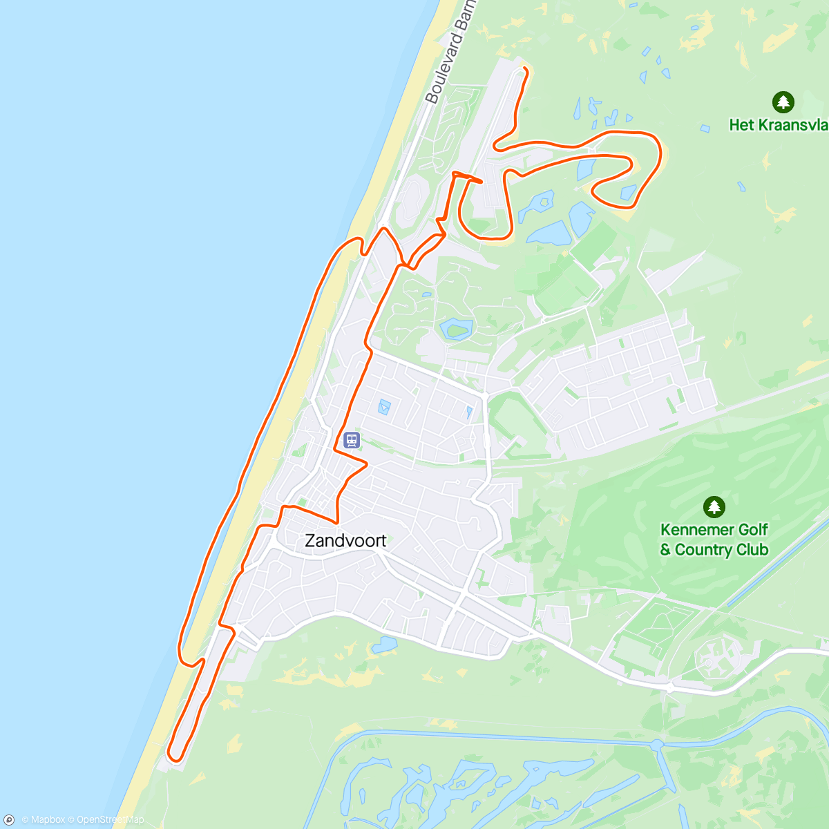 Map of the activity, Zandvoort circuit run