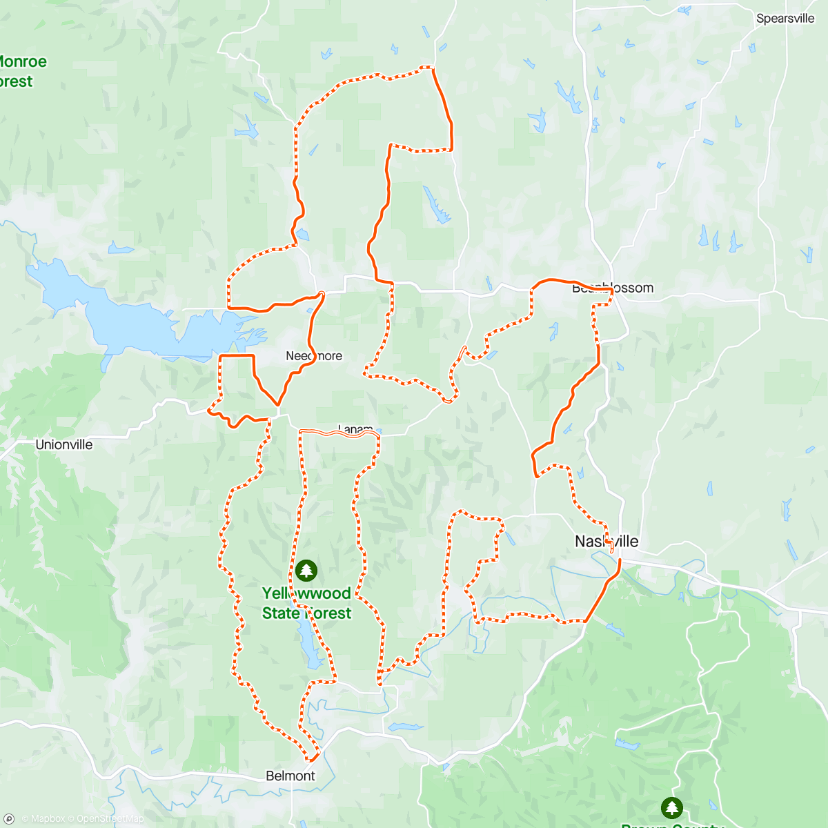 Map of the activity, Cutter's Gravel Fondo