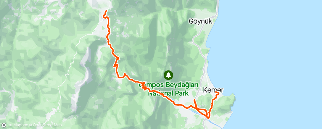 Map of the activity, Kemer day 1
