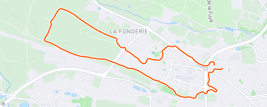 Carte de l'activité Afternoon Run