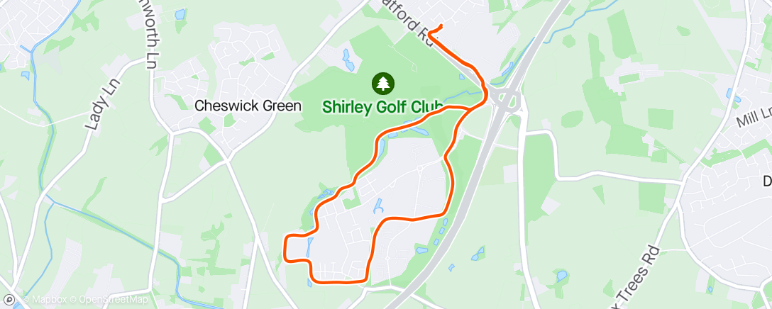 Map of the activity, Blythe Valley Park