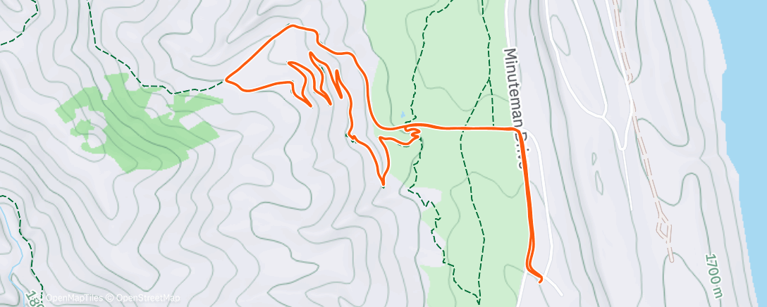 Map of the activity, Evening Walk