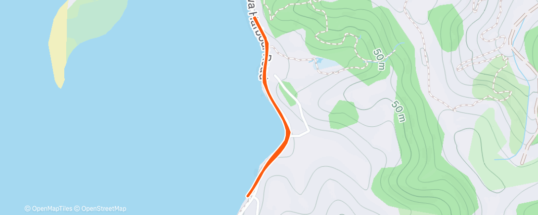 Map of the activity, Afternoon Run