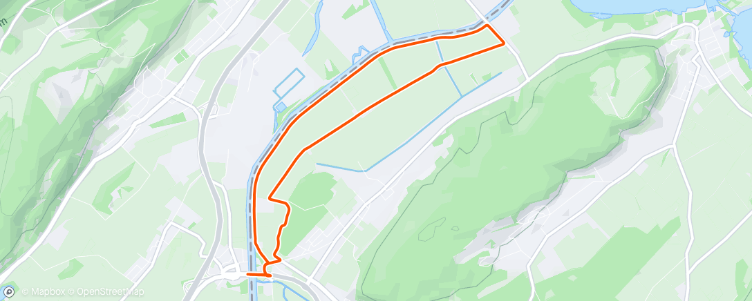 Map of the activity, Course à pied dans l'après-midi