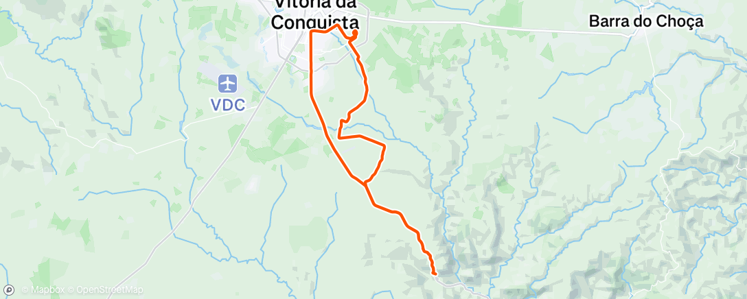 Map of the activity, Manhã Ciclismo