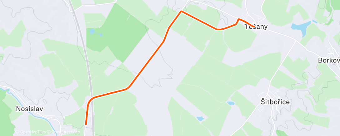 Map of the activity, Morning Run