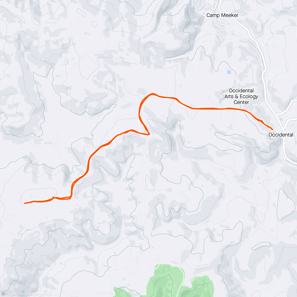 Карта физической активности (Coleman Valley Road plus a walk in the redwoods)