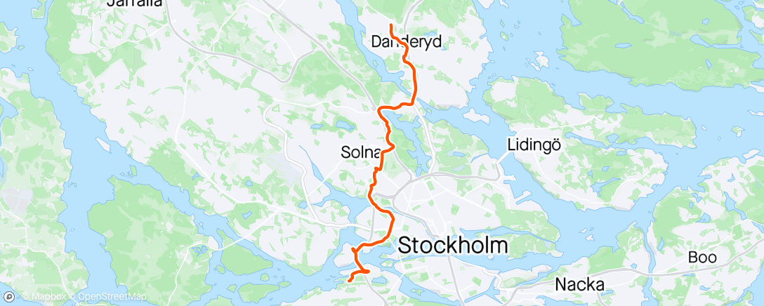 Map of the activity, Damtrallan till sommarfesten Vinterviken