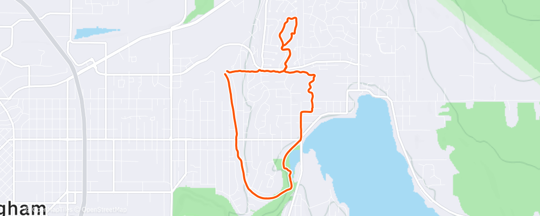 Map of the activity, Afternoon Run