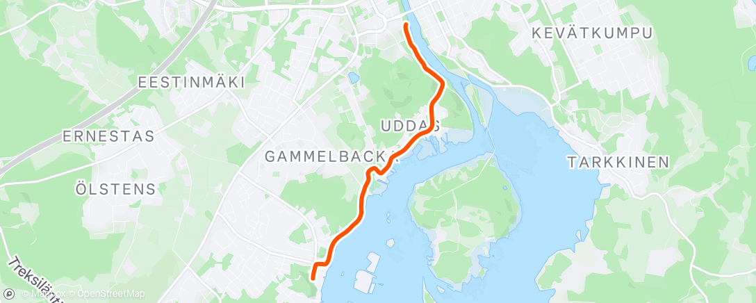 Map of the activity, Afternoon Gravel Ride