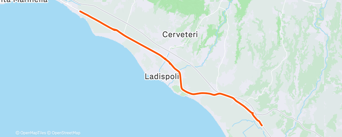 Map of the activity, Pedalata mattutina