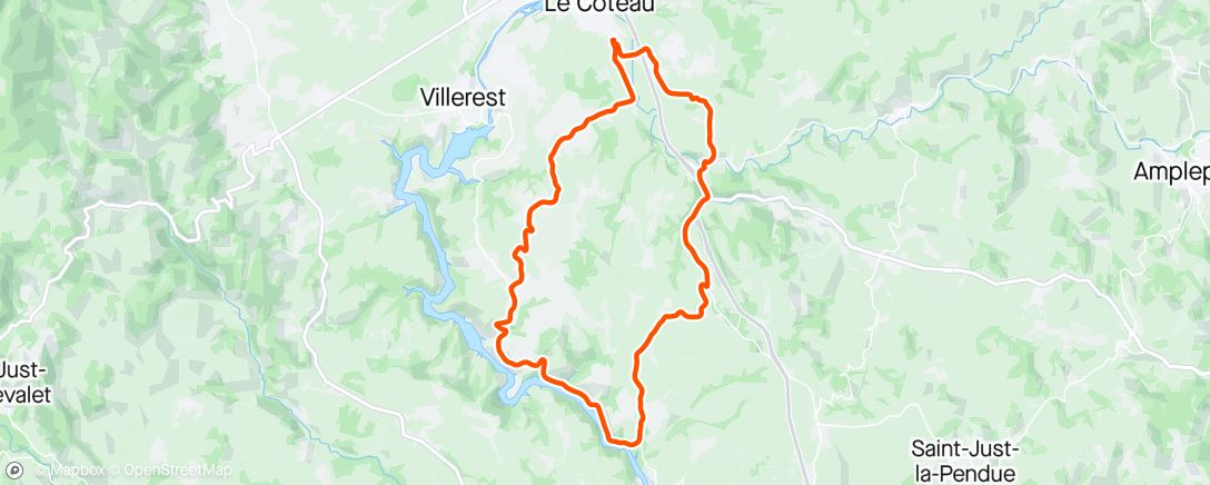 Map of the activity, Roanne - Saint-Priest-la-Roche