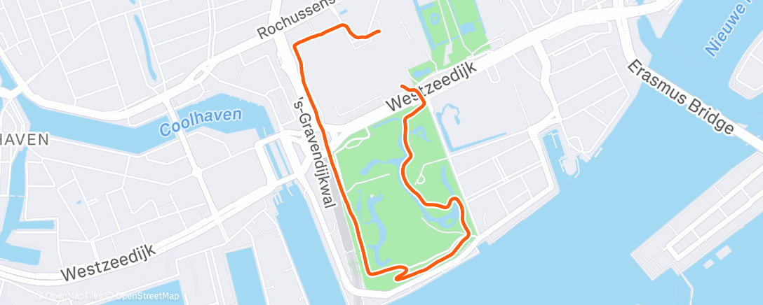 Map of the activity, Middagwandeling