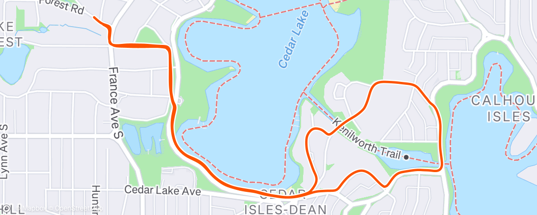 Map of the activity, Morning Run