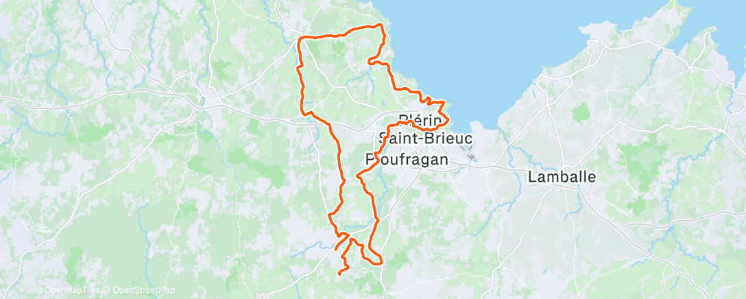 Map of the activity, Morning Ride