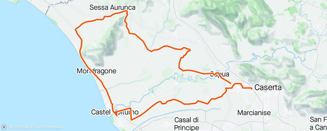 Map of the activity, 69/2024  Capua, C.Volturno, Mondragone, Cellole, Cascano, Carinola, SMCV