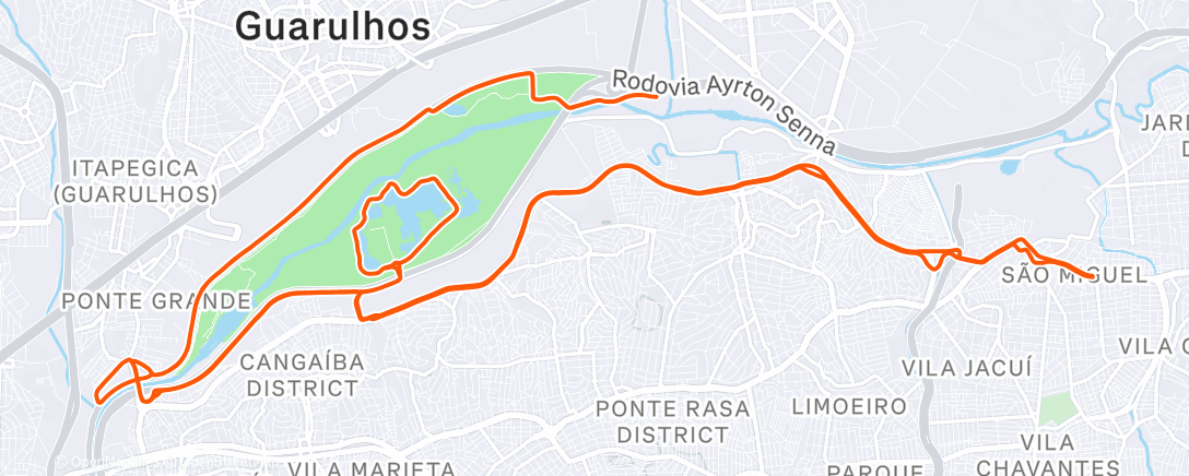 Map of the activity, Pedalada em gravel bike matinal