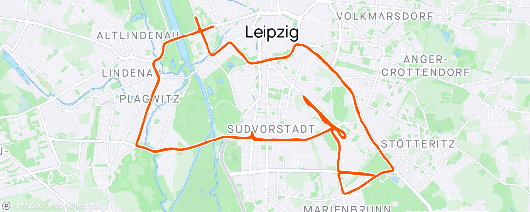 Map of the activity, Leipzig Marathon | 2:58:54
