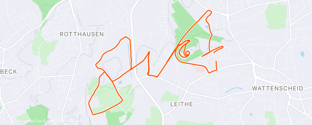 Map of the activity, Lauf am Morgen