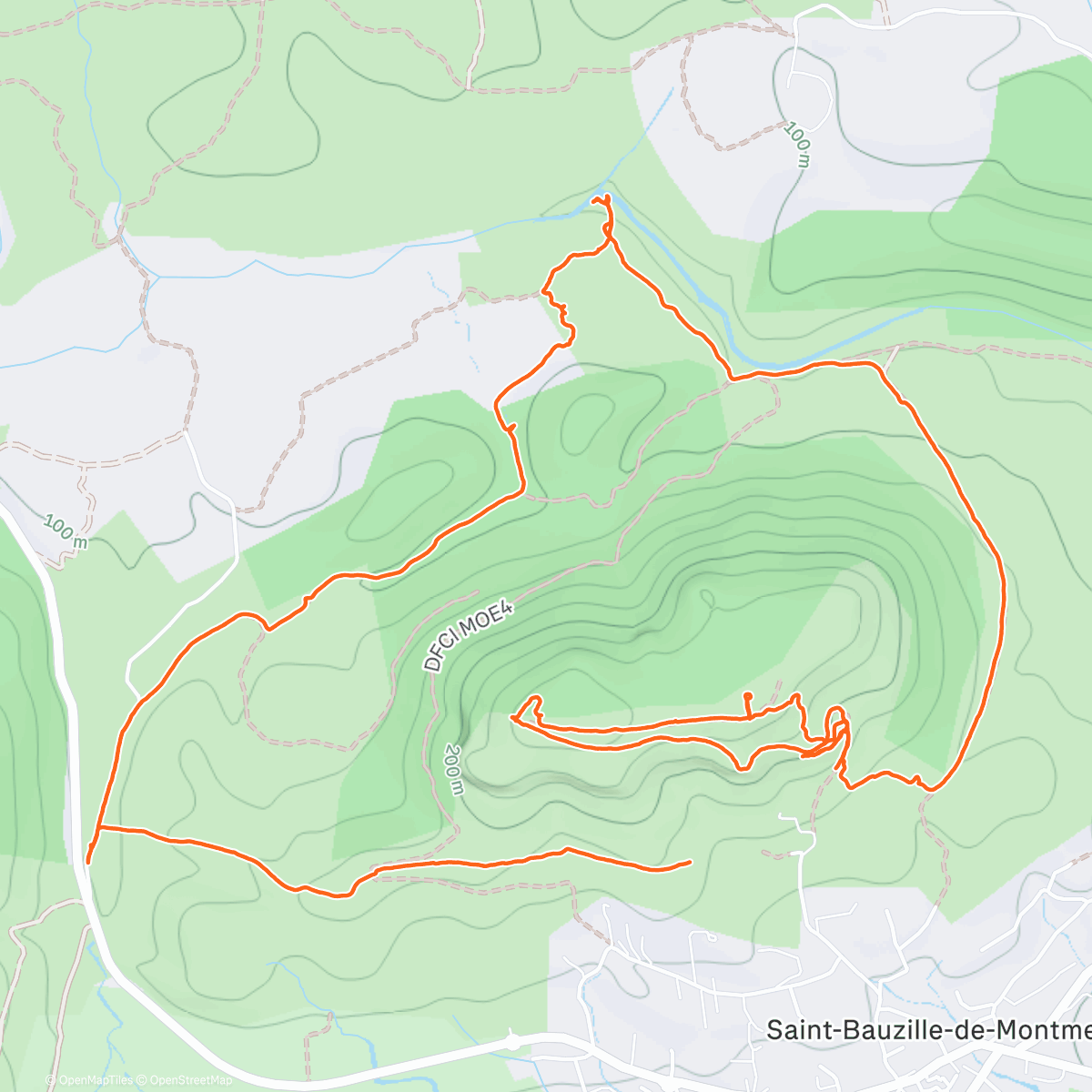Map of the activity, Puech des Mourgues