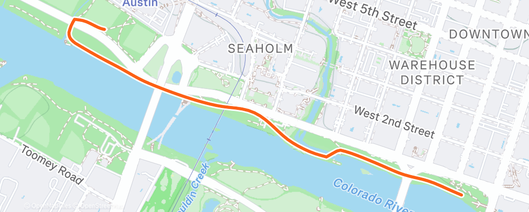 Map of the activity, Afternoon Run