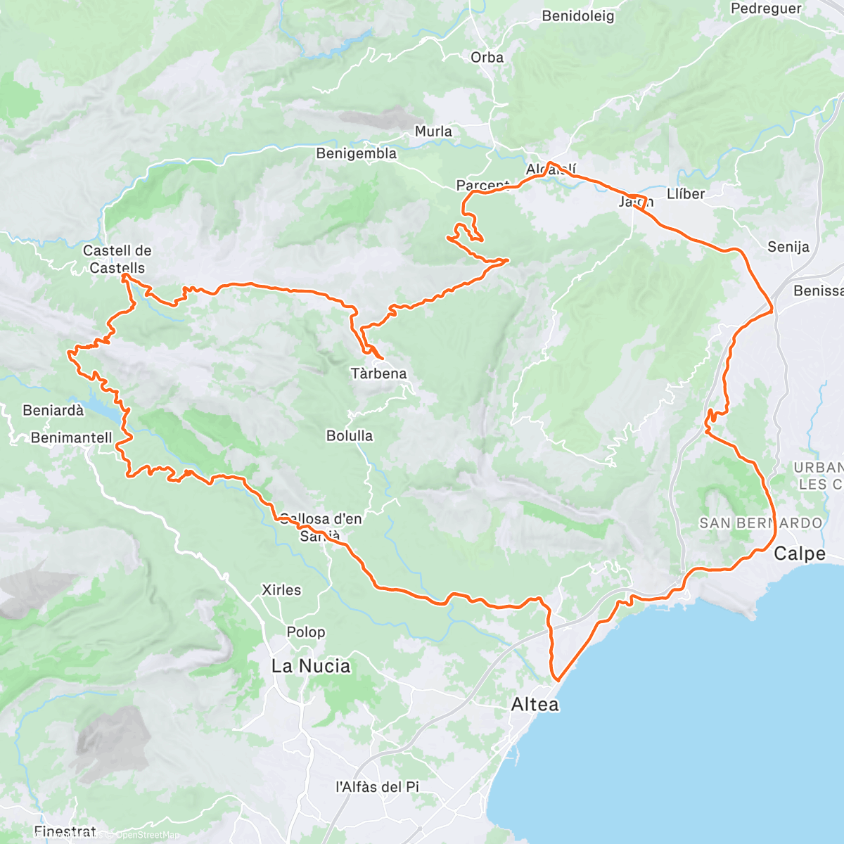 Map of the activity, Merida-tur 😍⛰️