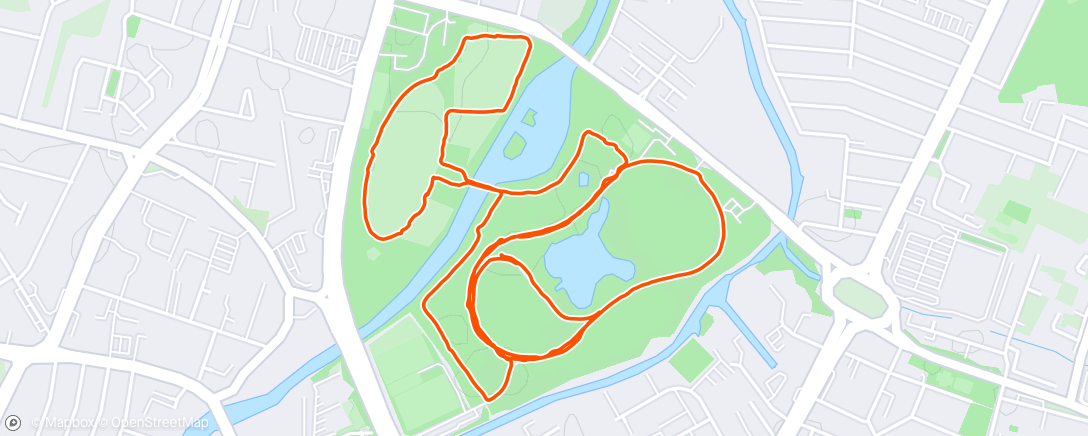 Map of the activity, Abbey  park park run