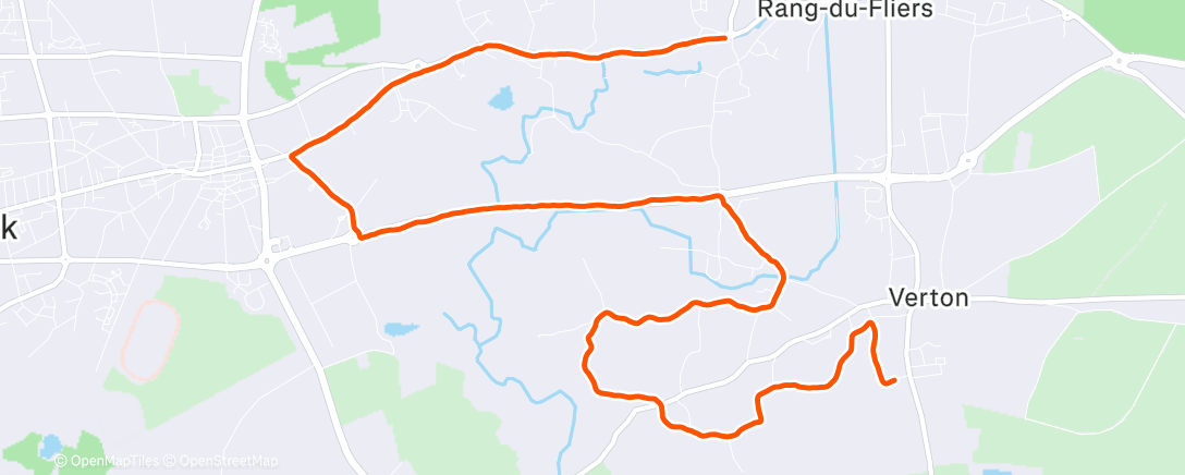 Map of the activity, Course à pied dans l'après-midi