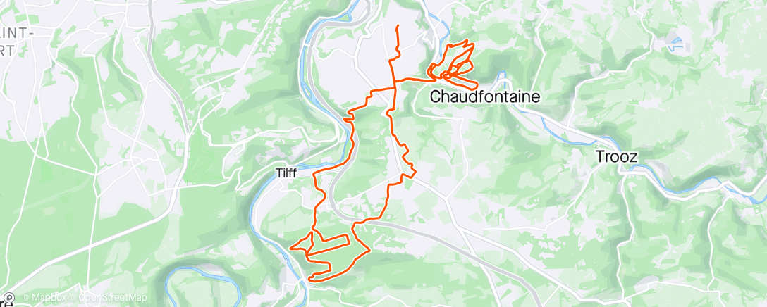 Map of the activity, Fun and Adventure in BEC Chaudfontaine