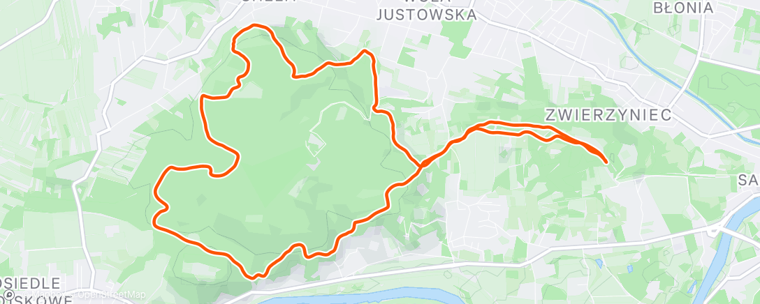 Map of the activity, Morning Trail Run