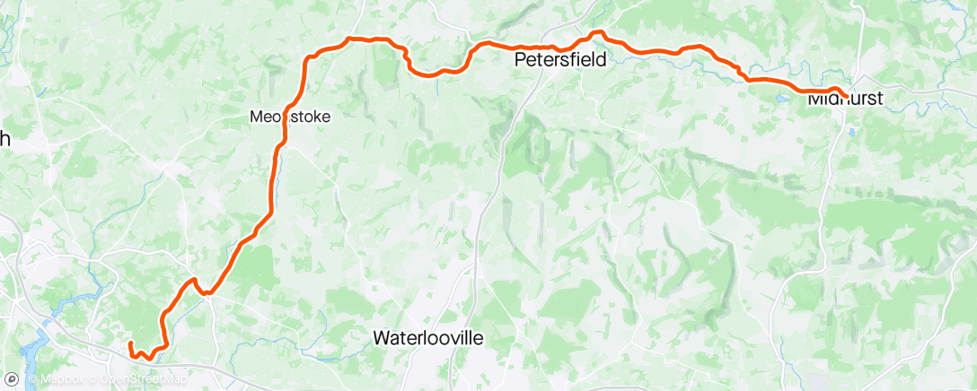 Map of the activity, Whiteley commute