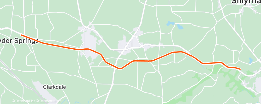 Map of the activity, Morning Run