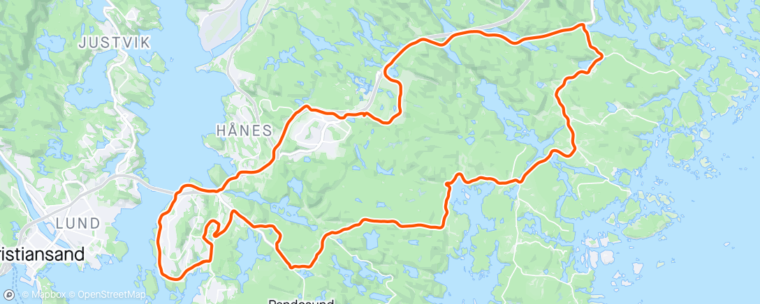 Map of the activity, Afternoon Ride Høvåg