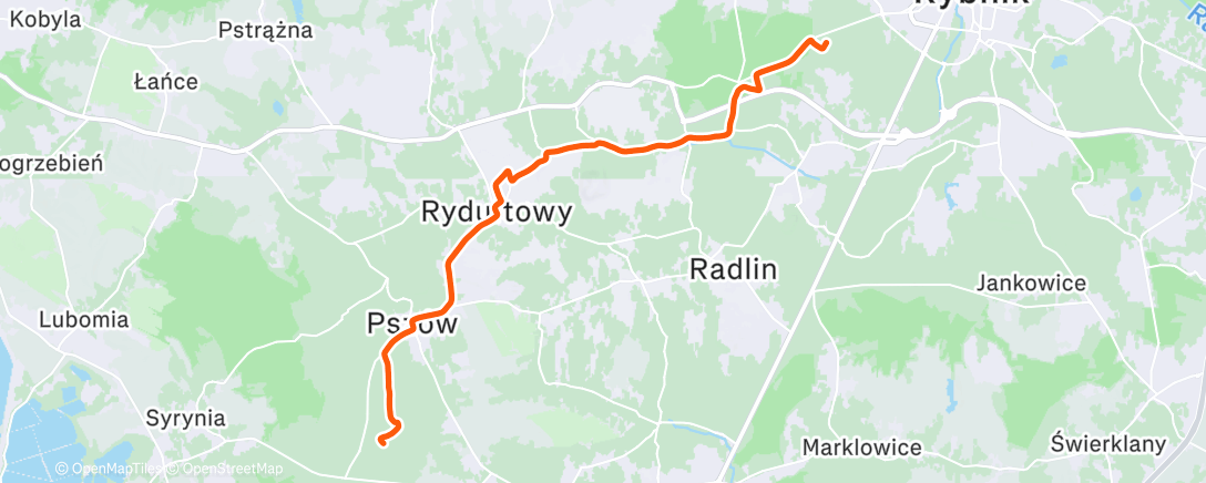 Map of the activity, Afternoon Mountain Bike Ride