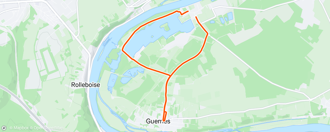 Map of the activity, Afternoon Run