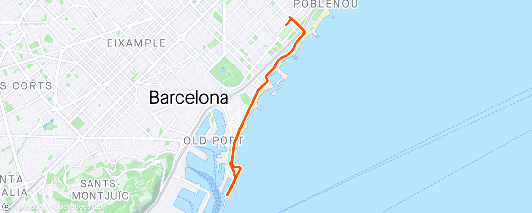 Map of the activity, Morning Run with Alex