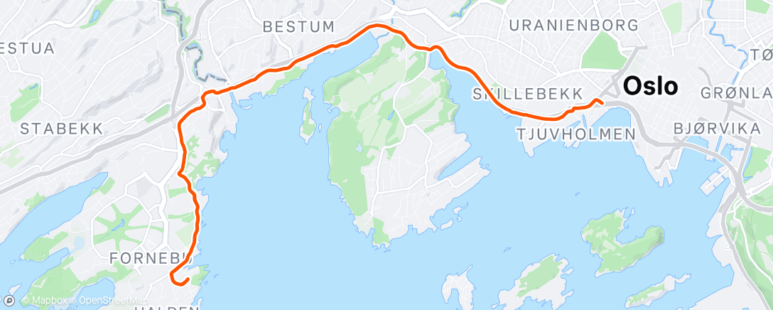 Map of the activity, Evening Run