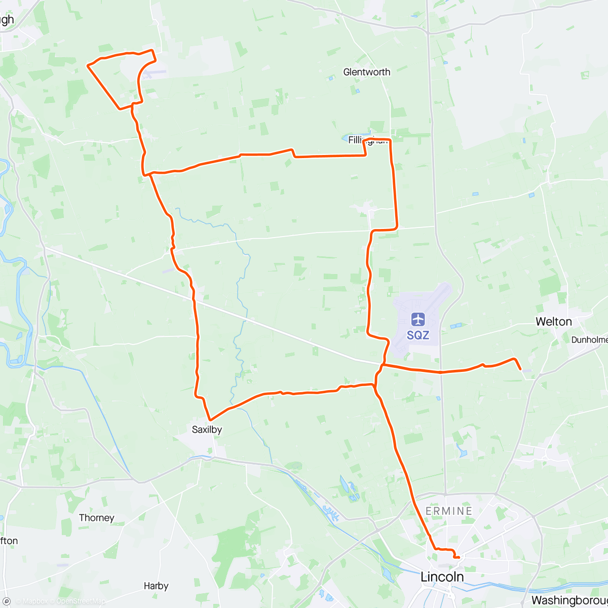 Map of the activity, 30 riders on The Thursday Chain