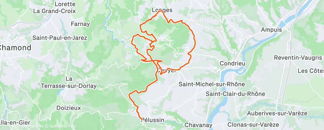 Map of the activity, Cyclisme