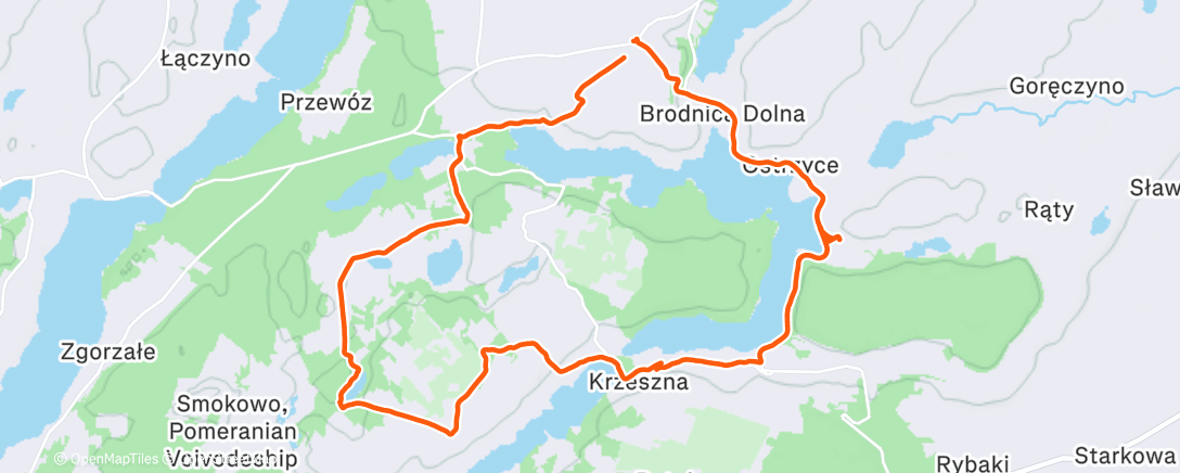 Map of the activity, Morning Hike