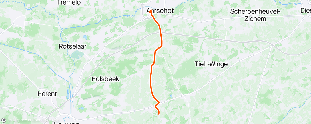 Map of the activity, Nachtrit op e-bike