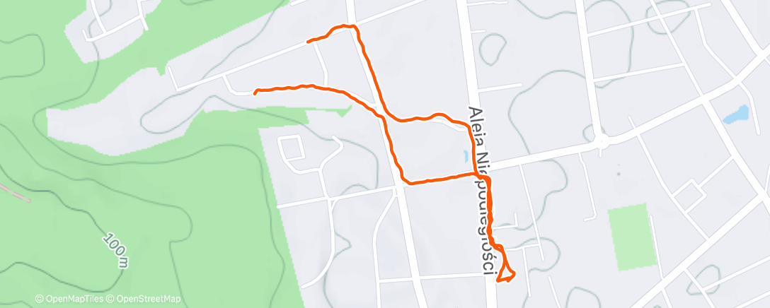 Map of the activity, Evening Walk