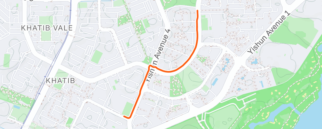 Map of the activity, I missed my bus stop