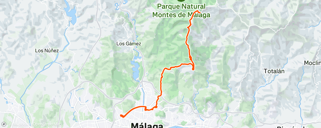 Map of the activity, Bicicleta por la mañana