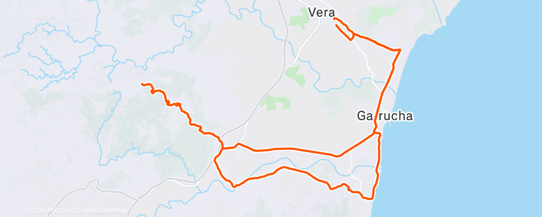 Map of the activity, Bicicleta por la mañana